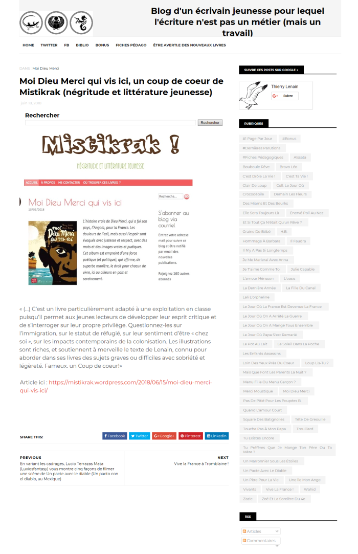 Presse - Thierry Lenain (Mistikrak)