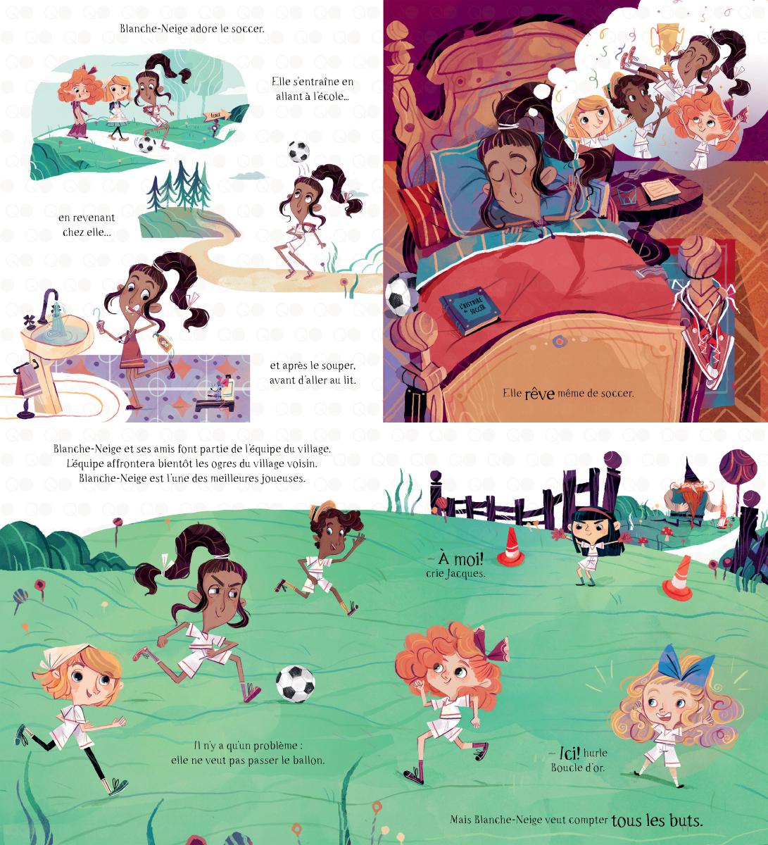 Passe le ballon, blanche-neige